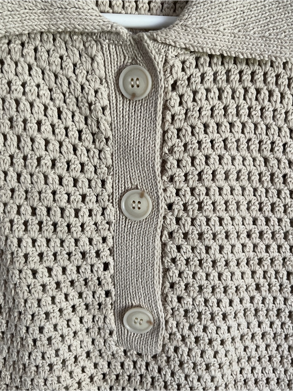 FRAME The Polo Crocheted Cotton Vest Tan Sz XS $378 MSRP - Picture 4 of 8